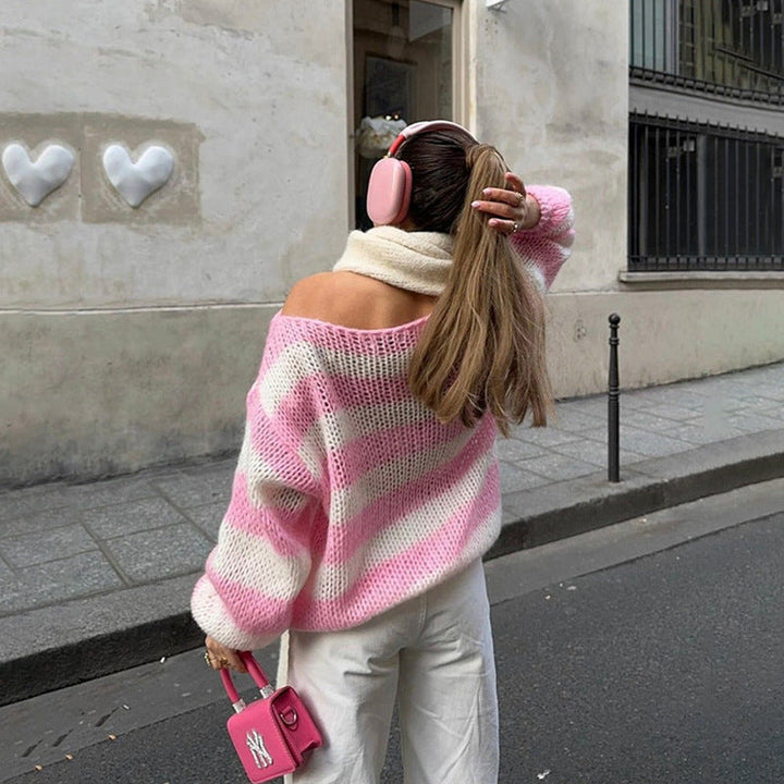 Phoebe | Striped Knit Sweater for Women