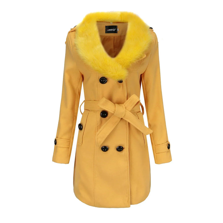 Eleanor | Velvet Warm Wool Wintercoat for Women