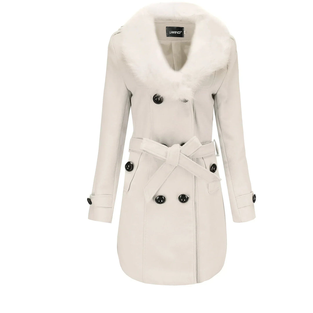Eleanor | Velvet Warm Wool Wintercoat for Women