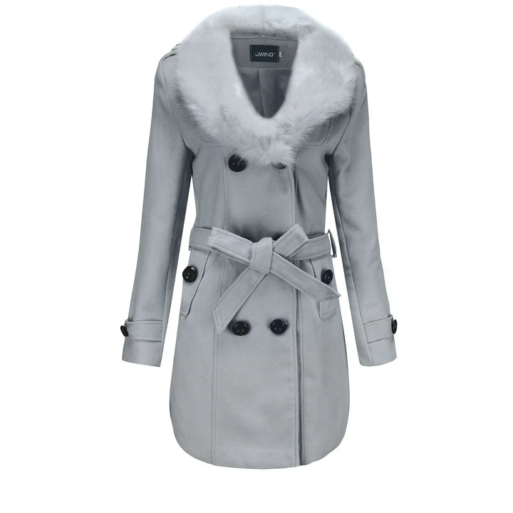 Eleanor | Velvet Warm Wool Wintercoat for Women