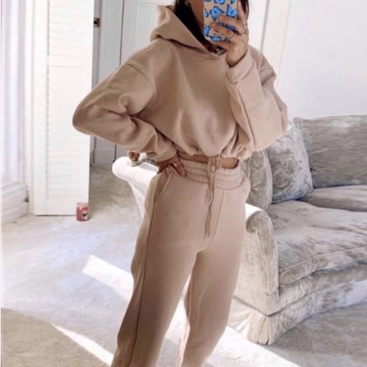 Harriet | Women's Cropped Hoodie Jogging Set