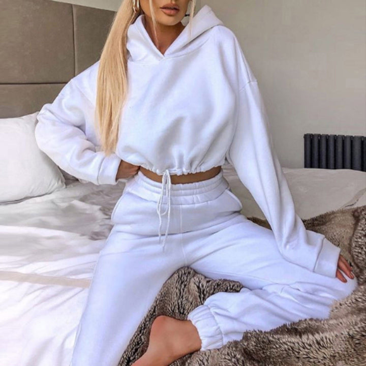 Harriet | Women's Cropped Hoodie Jogging Set