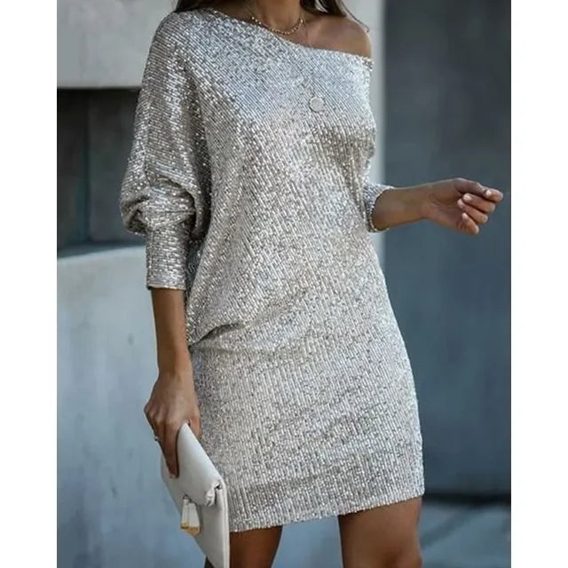 Isla - Contrast Sequin Dress