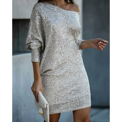 Isla - Contrast Sequin Dress