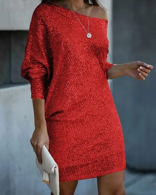 Isla - Contrast Sequin Dress