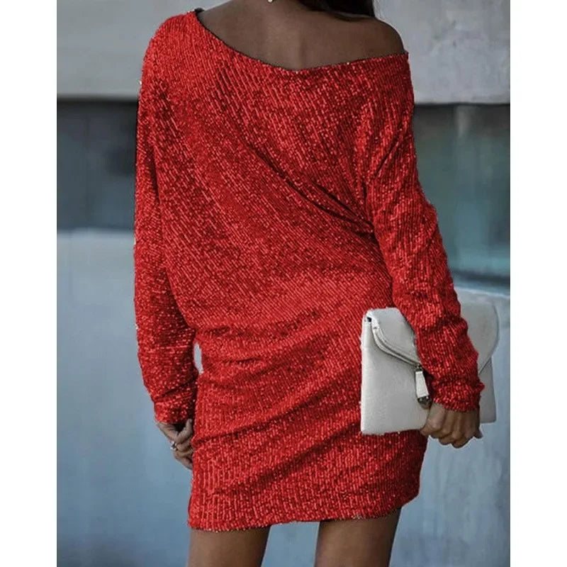 Isla - Contrast Sequin Dress
