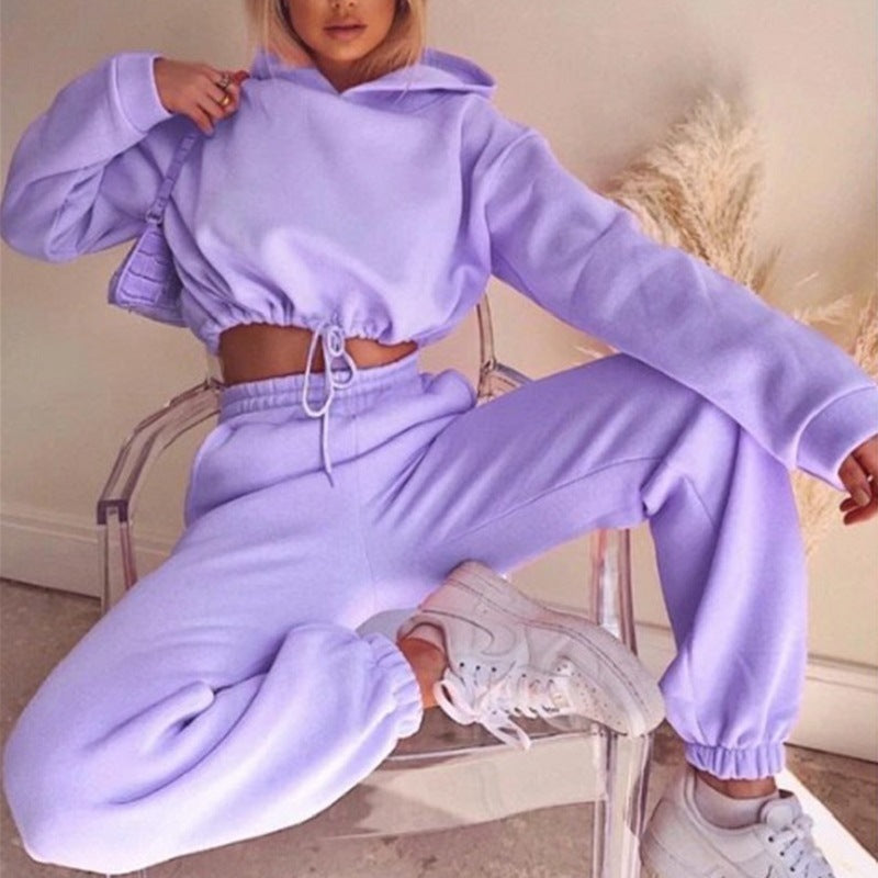 Harriet | Women's Cropped Hoodie Jogging Set