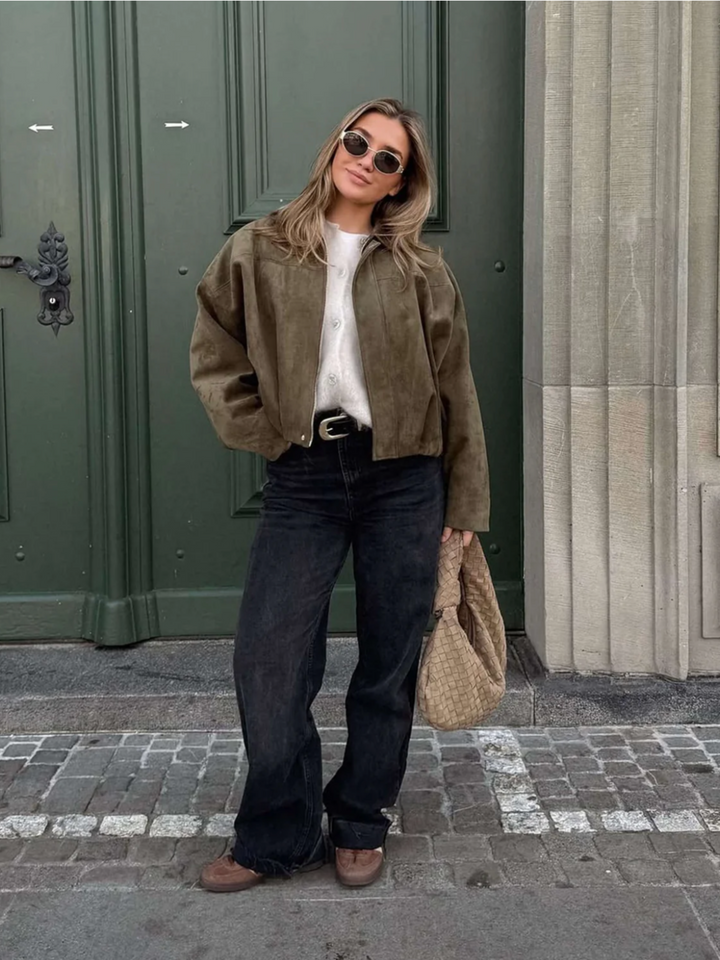 Isabella | Minimalist Suede Jacket