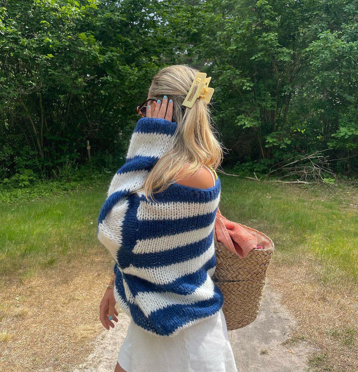 Iris | Striped Off-Shoulder Sweater