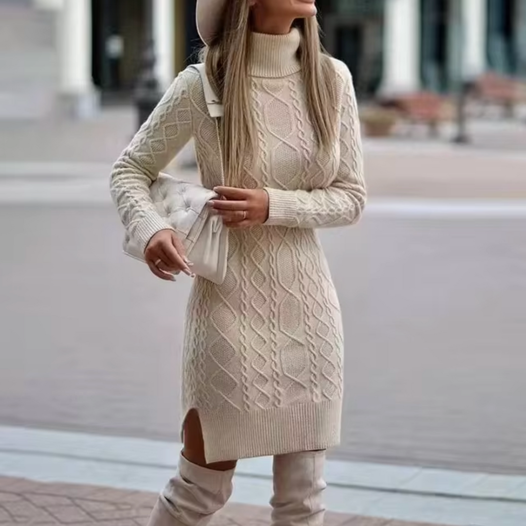 Daphne | Winter-Ready Women's Long Sleeve Knit Dress