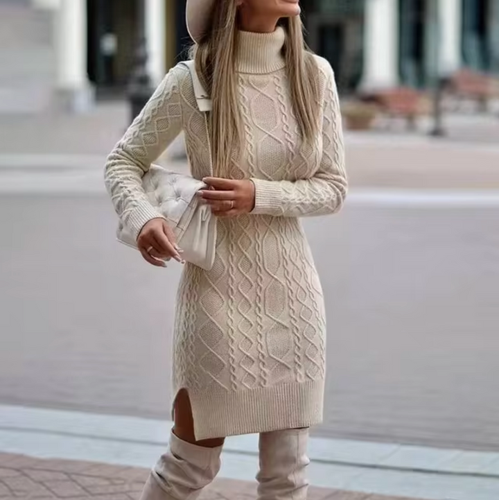 Daphne | Winter-Ready Women's Long Sleeve Knit Dress