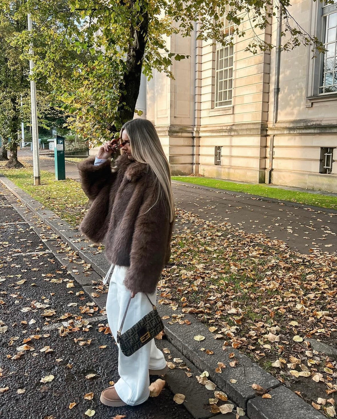 Imogen | Cropped Oversized Faux Fur Coat