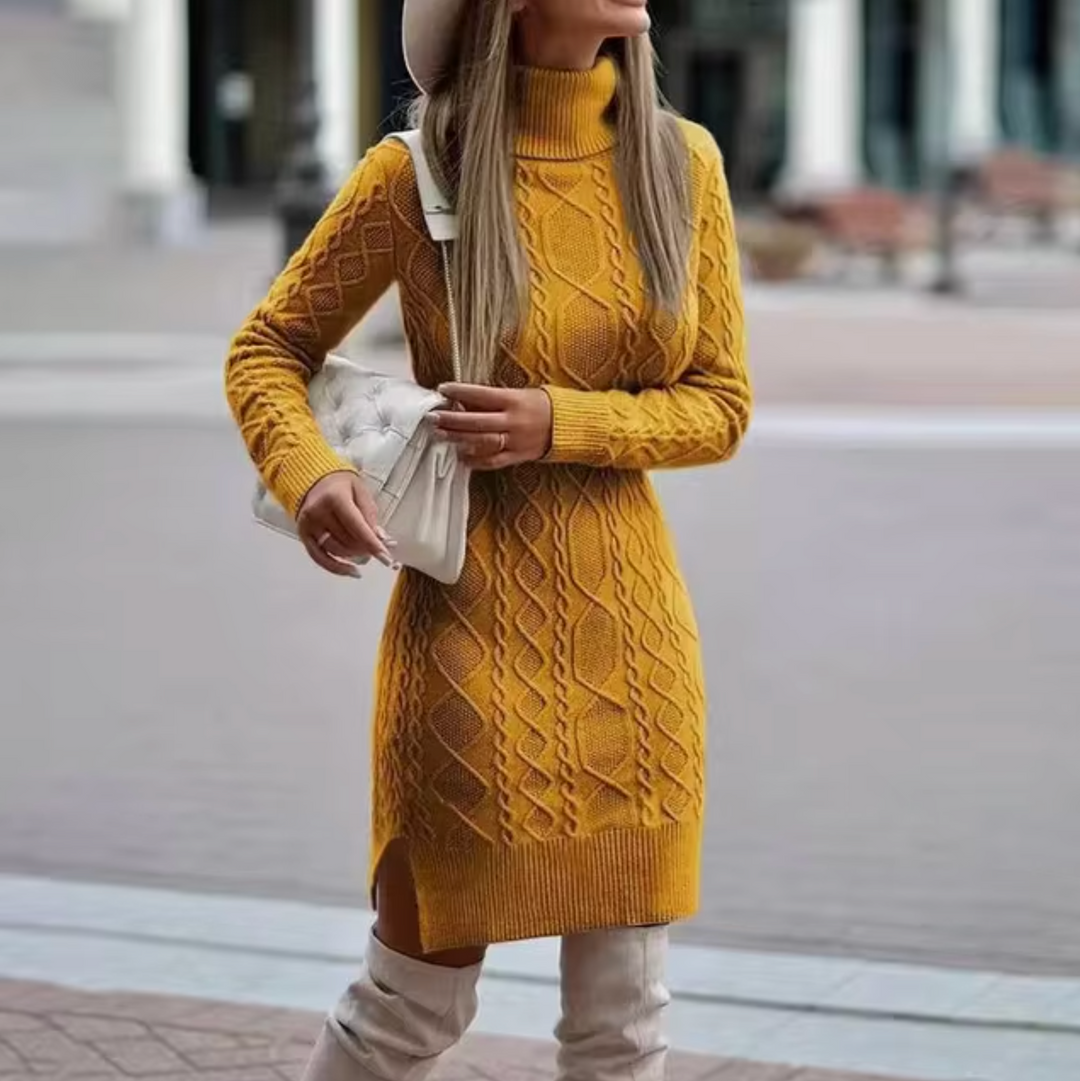 Daphne | Winter-Ready Women's Long Sleeve Knit Dress
