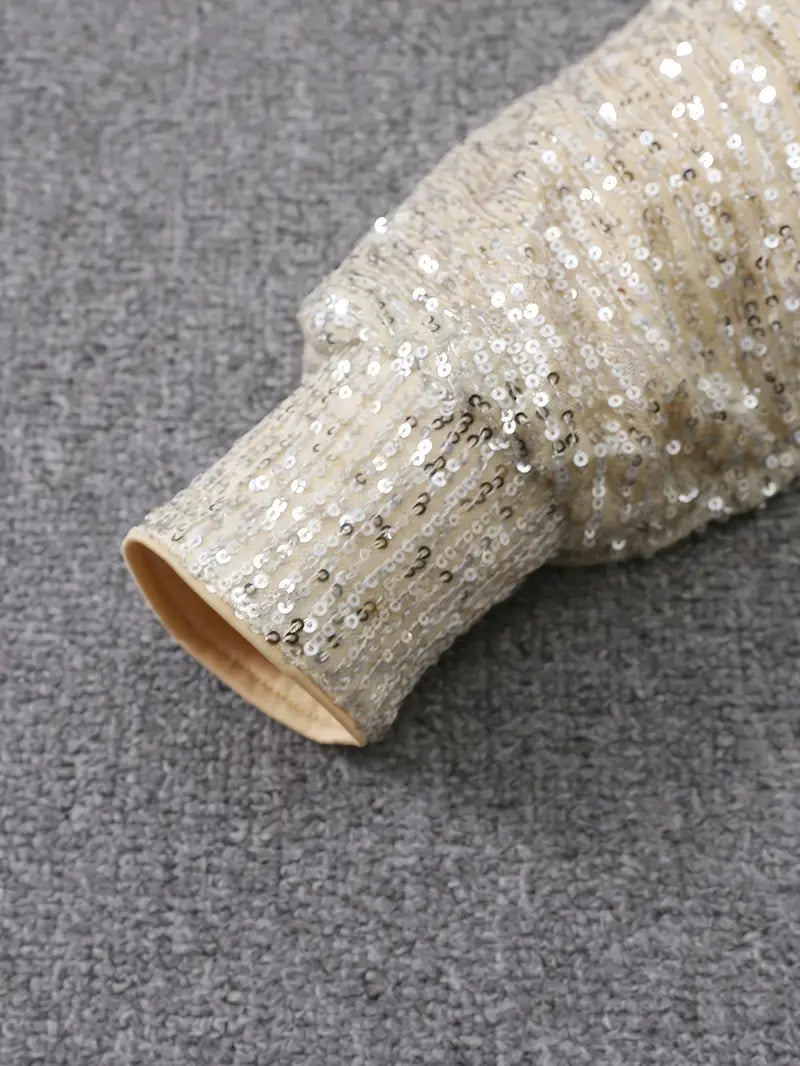 Isla - Contrast Sequin Dress