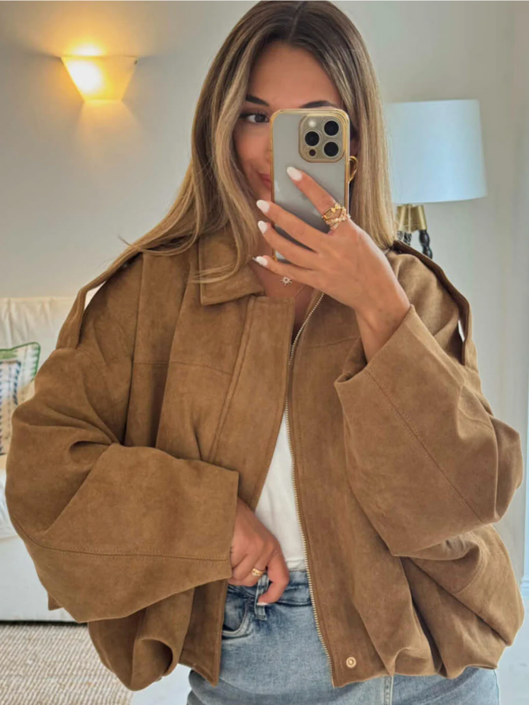 Isabella | Minimalist Suede Jacket