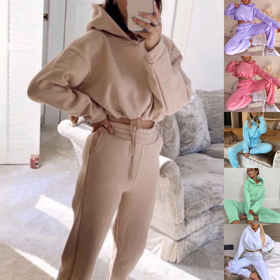 Harriet | Women's Cropped Hoodie Jogging Set