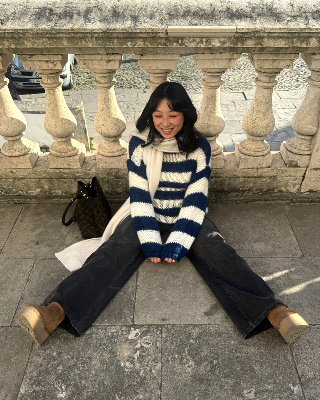 Iris | Striped Off-Shoulder Sweater