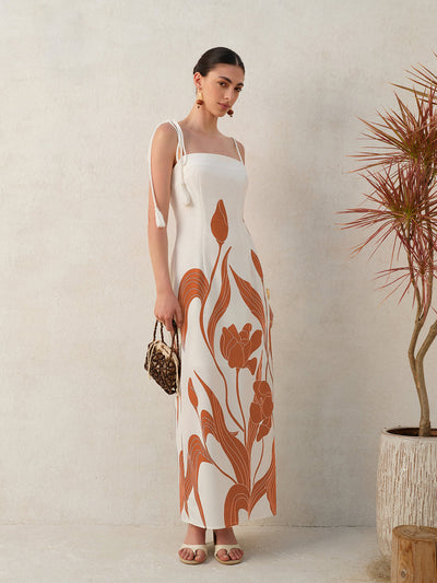 Floral Tie-Back Cami Dress