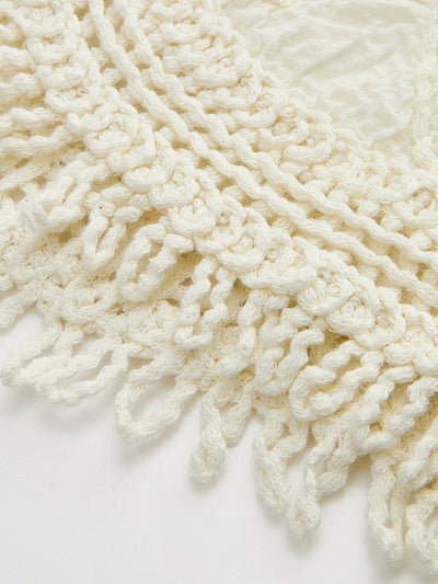 Semi-Sheer Crochet Lace Floral Detail Tank Top