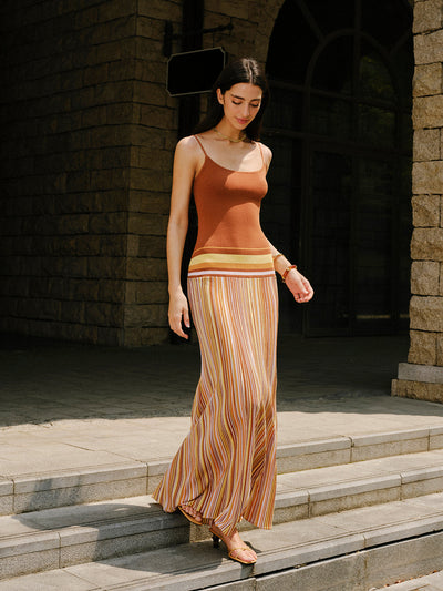Striped Knit Cami Dress