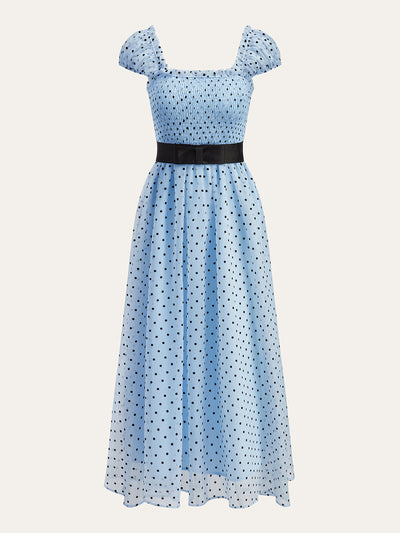 Polka Dot Dress With Removable Belt