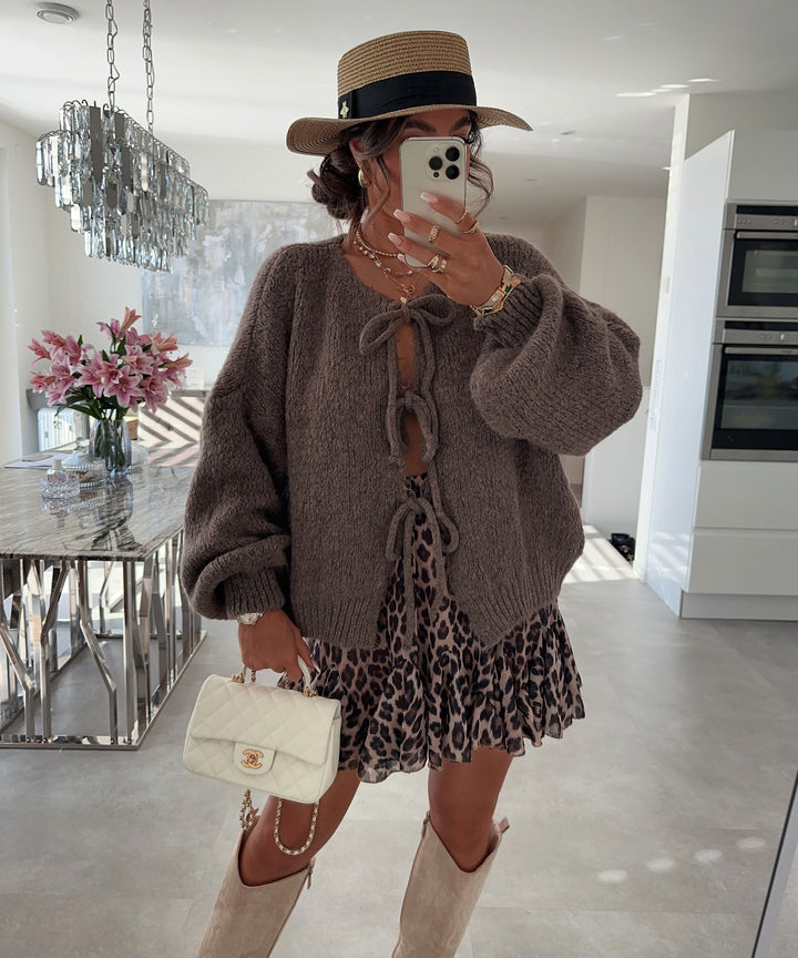 Lucy | Women's Brown Sweater Cardigan