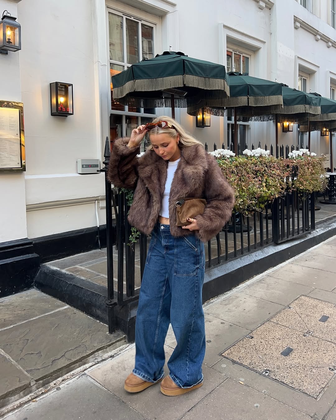 Imogen | Cropped Oversized Faux Fur Coat