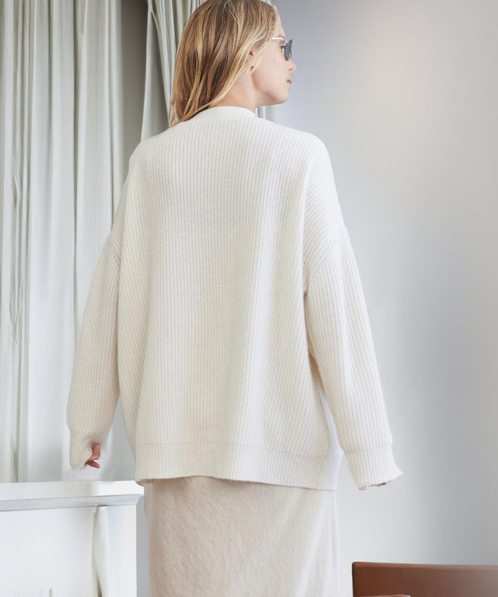 Joanna | Women's Ribbed Button-Down Cardigan in Plus Size