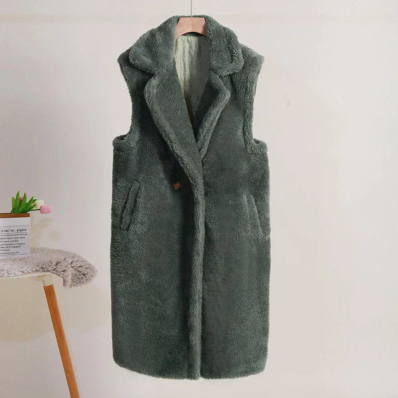Rosie | Sleeveless Teddy Jacket for Layered Look