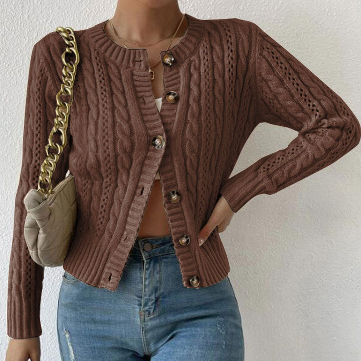 Martha | Chic Women's Long Sleeve Button Cardigan