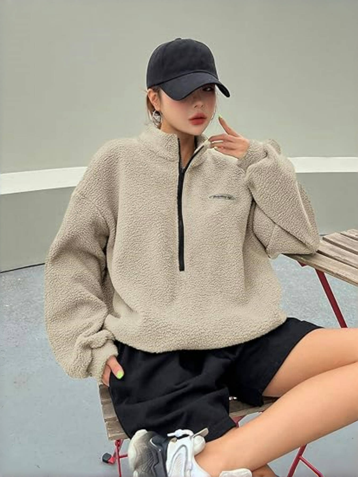 Amelia | Cozy Women's Sweater with Half-Zip