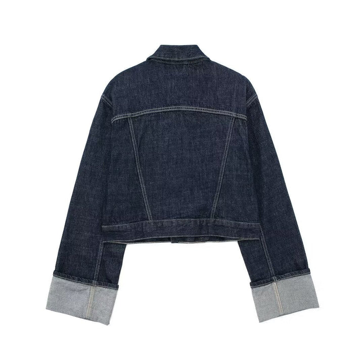 Lucy | Cropped Denim Button-Up Jacket