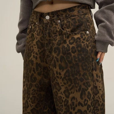 Nelly - Leopard Print Jeans