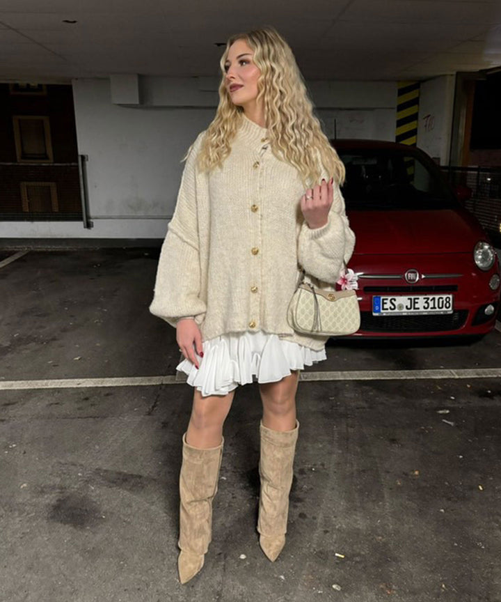 Anna | Women's Beige Oversized Sweater