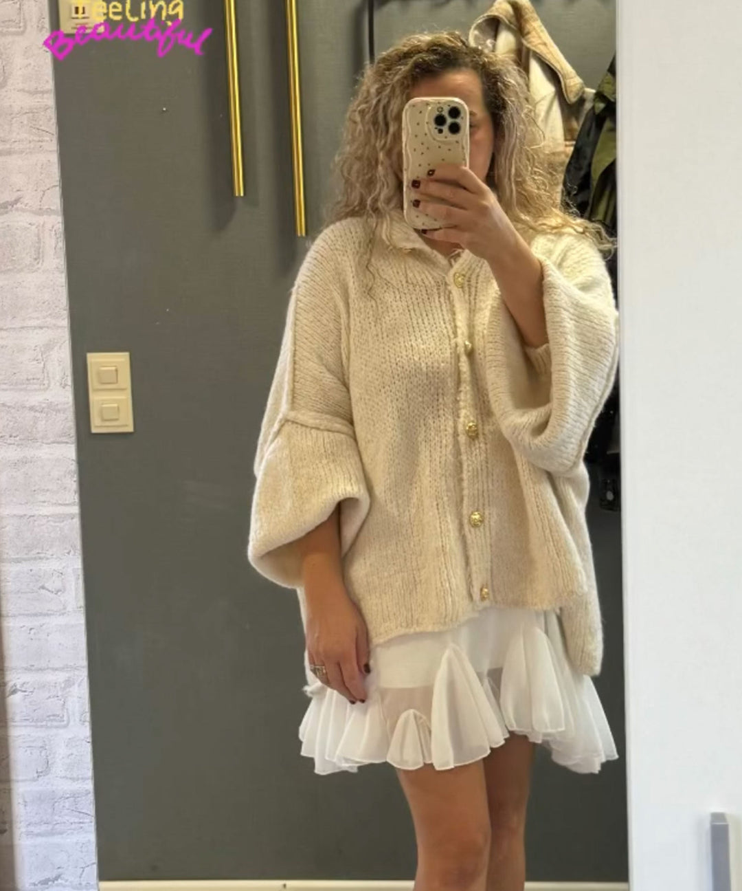 Anna | Women's Beige Oversized Sweater