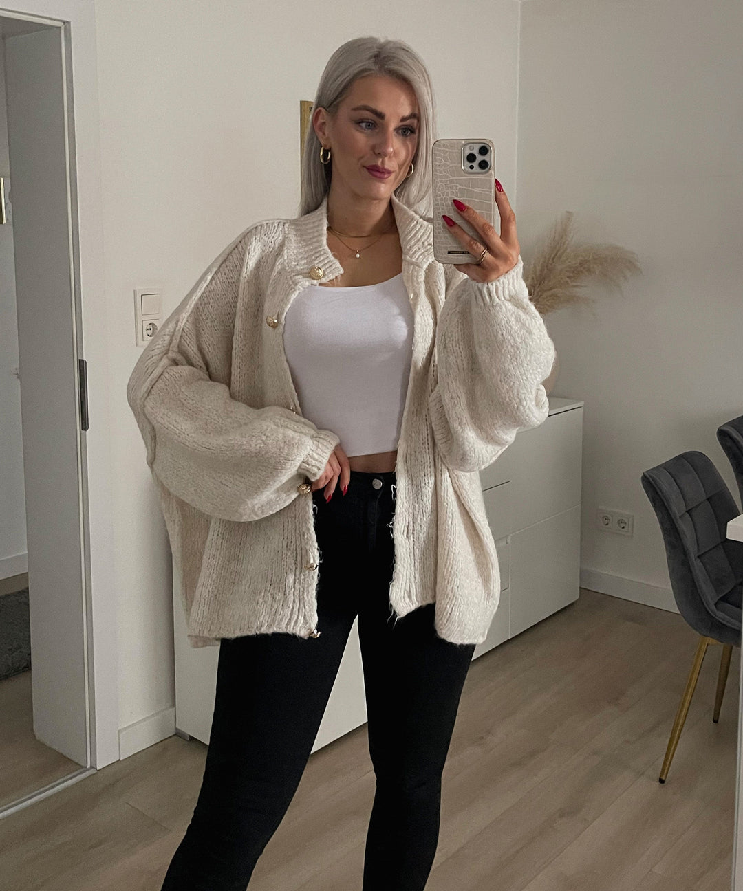 Anna | Women's Beige Oversized Sweater