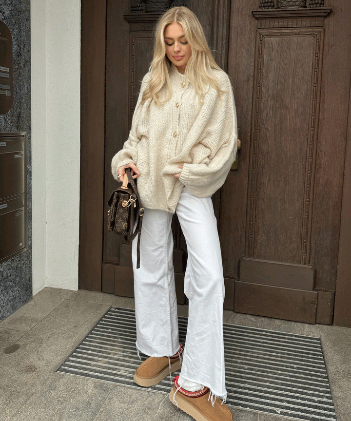 Anna | Women's Beige Oversized Sweater