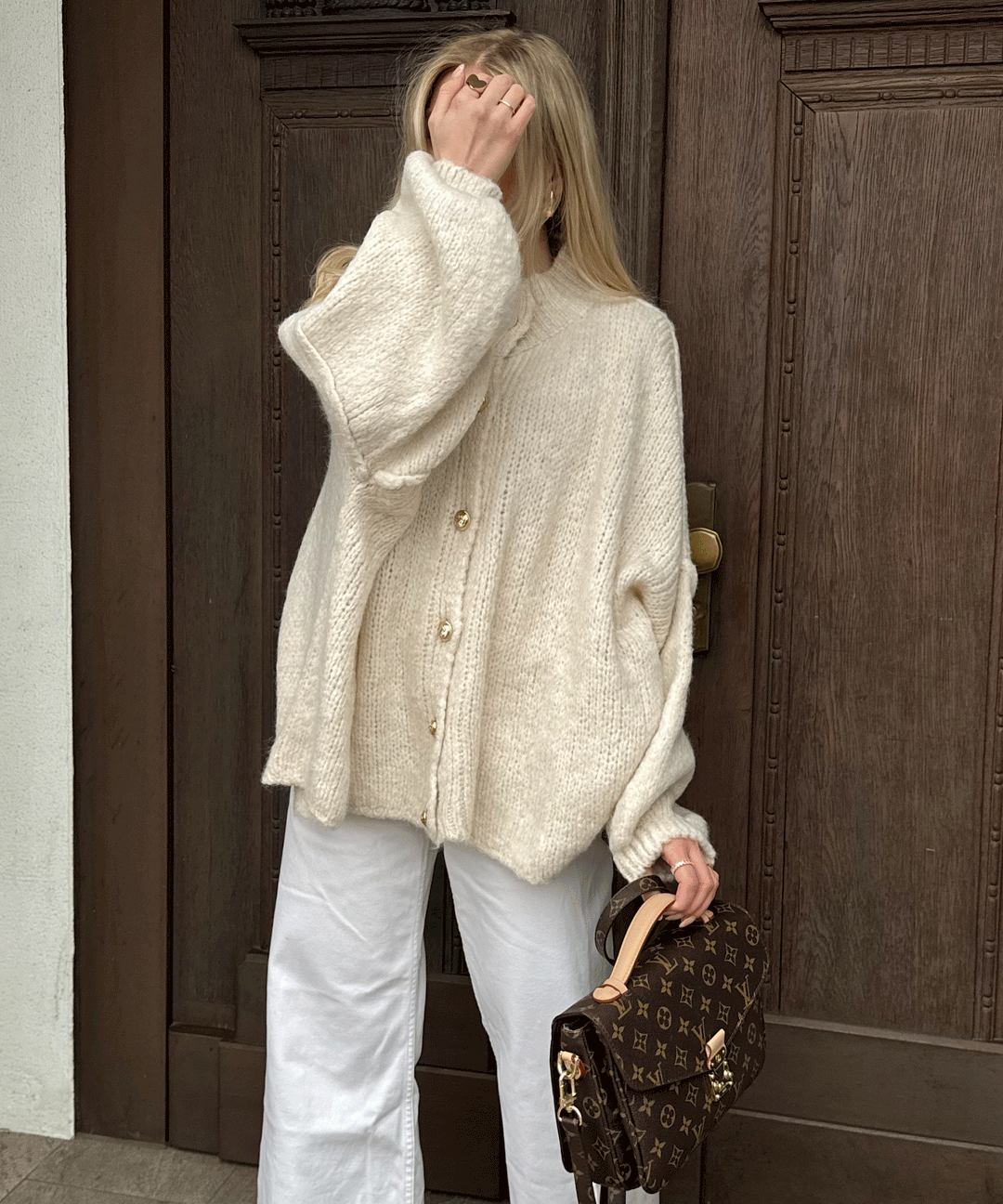 Anna | Women's Beige Oversized Sweater