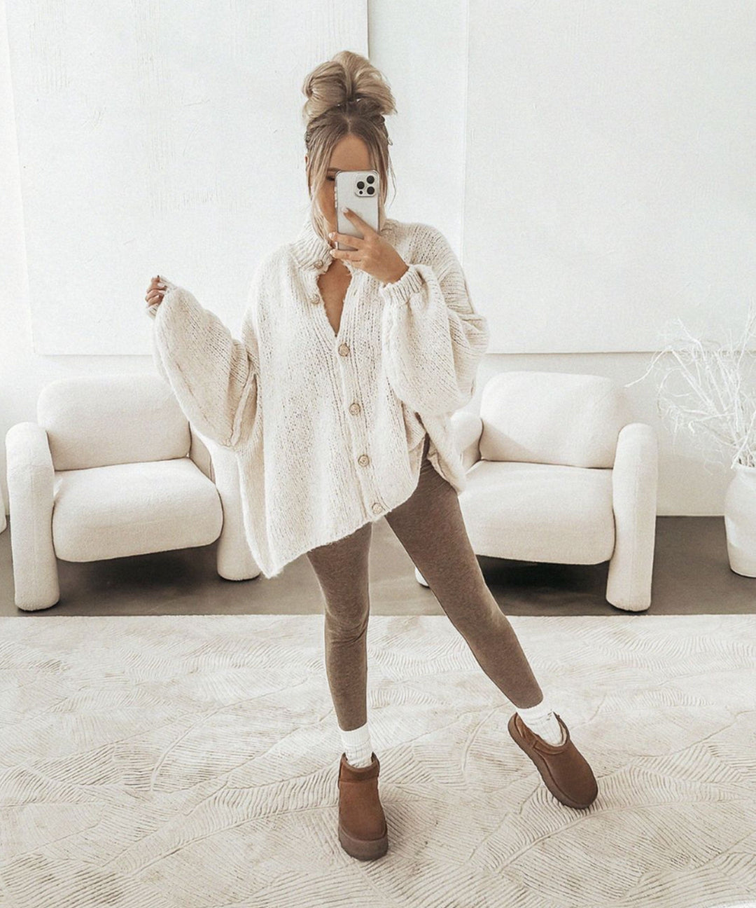 Anna | Women's Beige Oversized Sweater