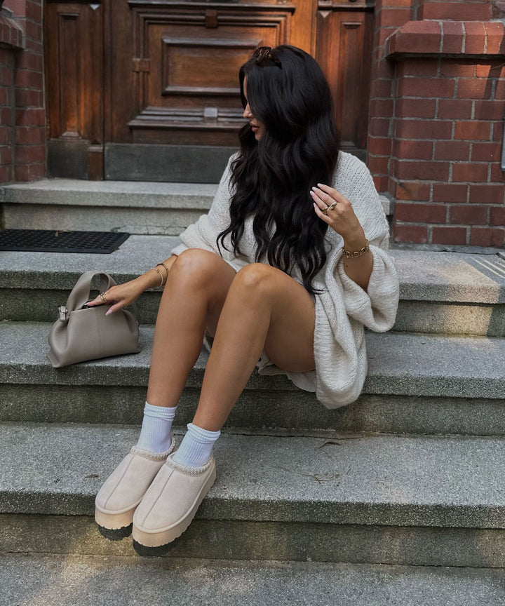 Anna | Women's Beige Oversized Sweater