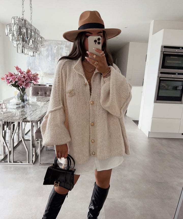 Anna | Women's Beige Oversized Sweater