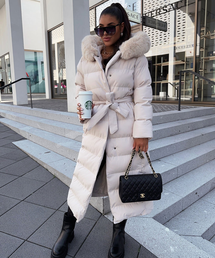 Annabelle | Women's Beige Winter Jacket Parka
