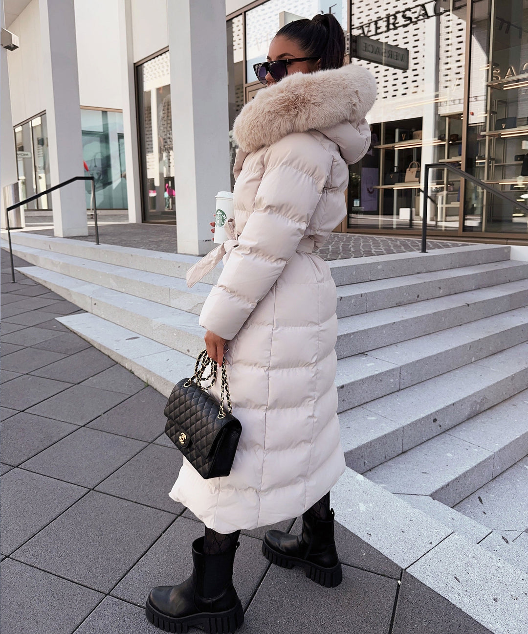 Annabelle | Women's Beige Winter Jacket Parka