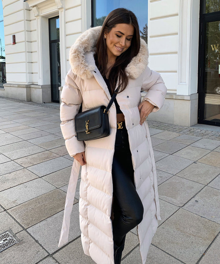 Annabelle | Women's Beige Winter Jacket Parka