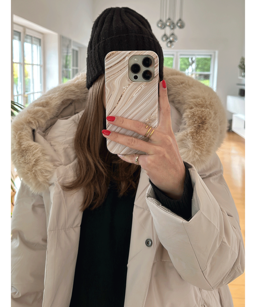 Annabelle | Women's Beige Winter Jacket Parka
