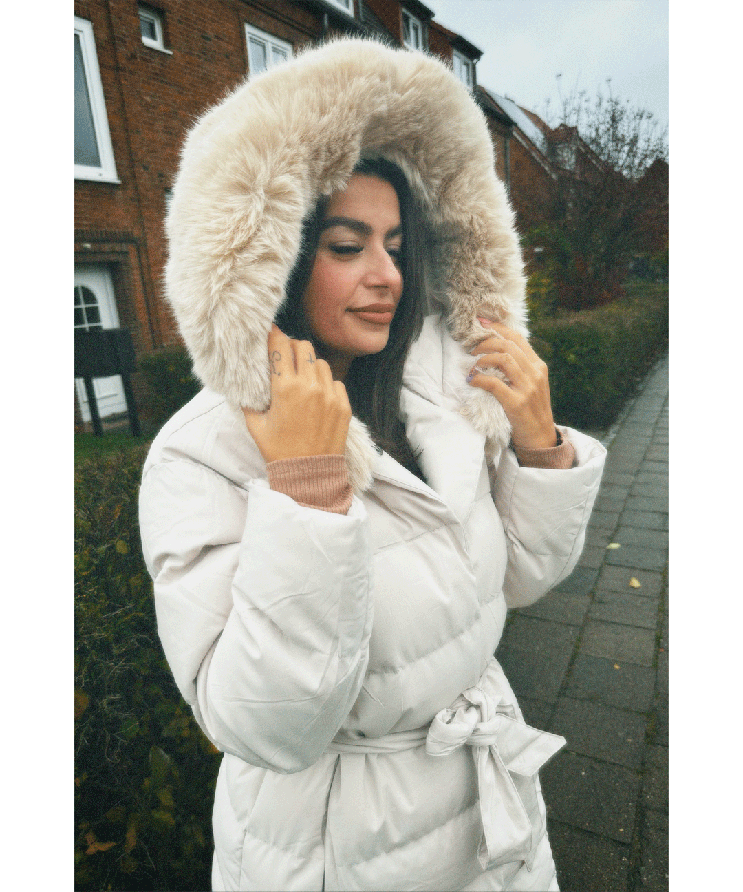 Annabelle | Women's Beige Winter Jacket Parka