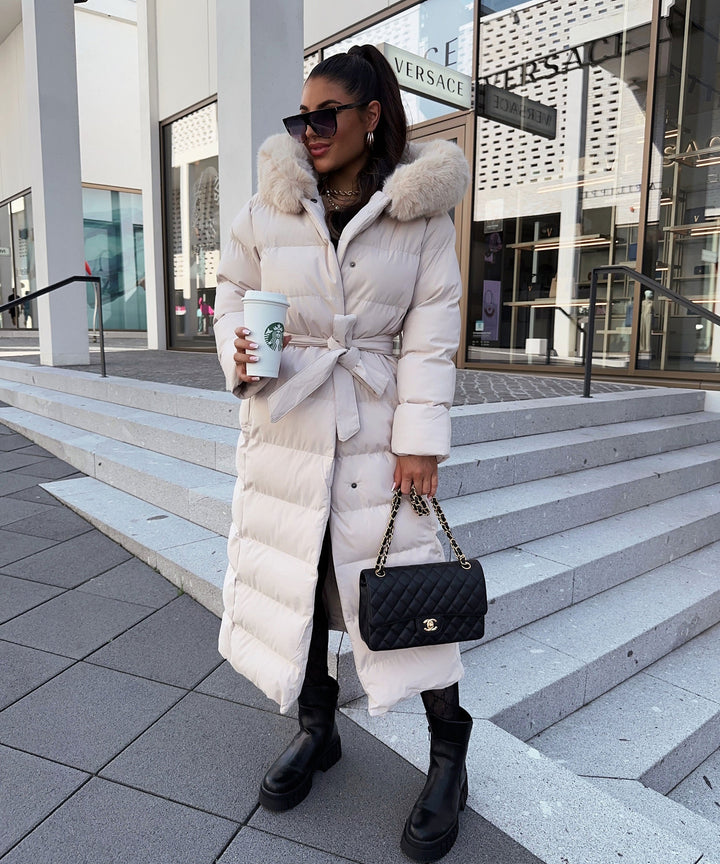 Annabelle | Women's Beige Winter Jacket Parka