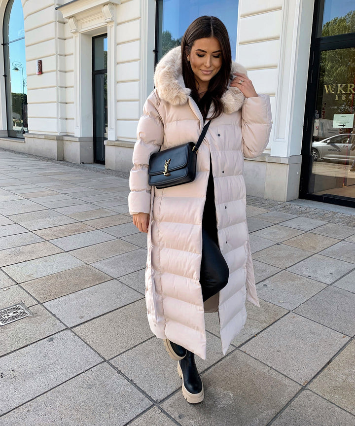 Annabelle | Women's Beige Winter Jacket Parka