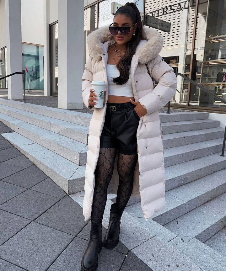 Annabelle | Women's Beige Winter Jacket Parka