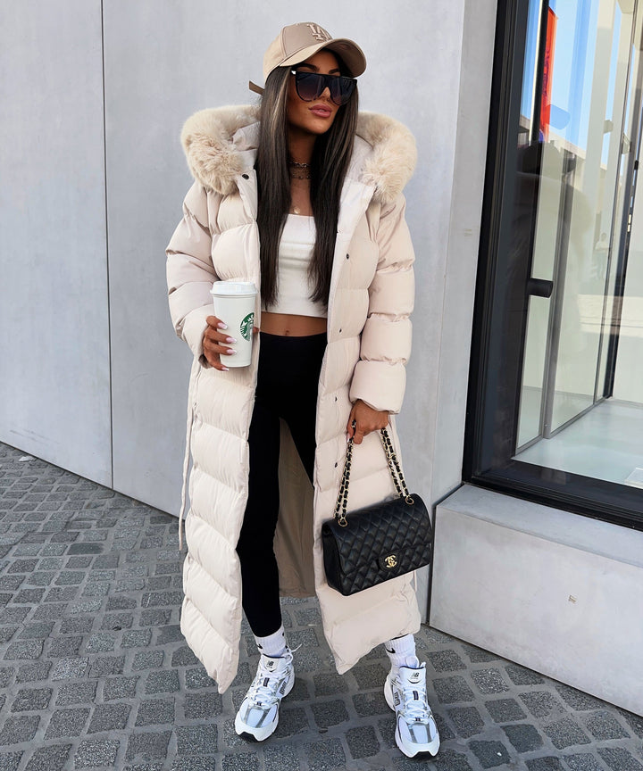 Annabelle | Women's Beige Winter Jacket Parka